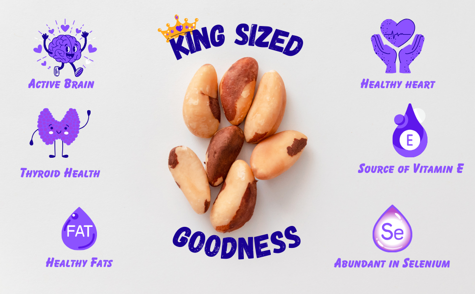 Premium Brazil Nuts, Whole Kernels, 250g