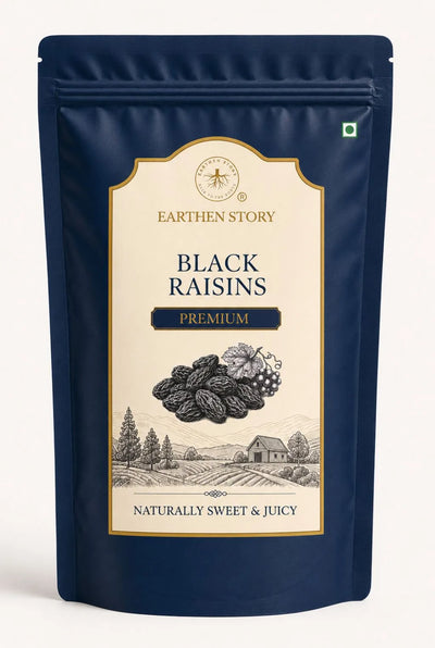 Earthen Story Black Raisins - front of pack