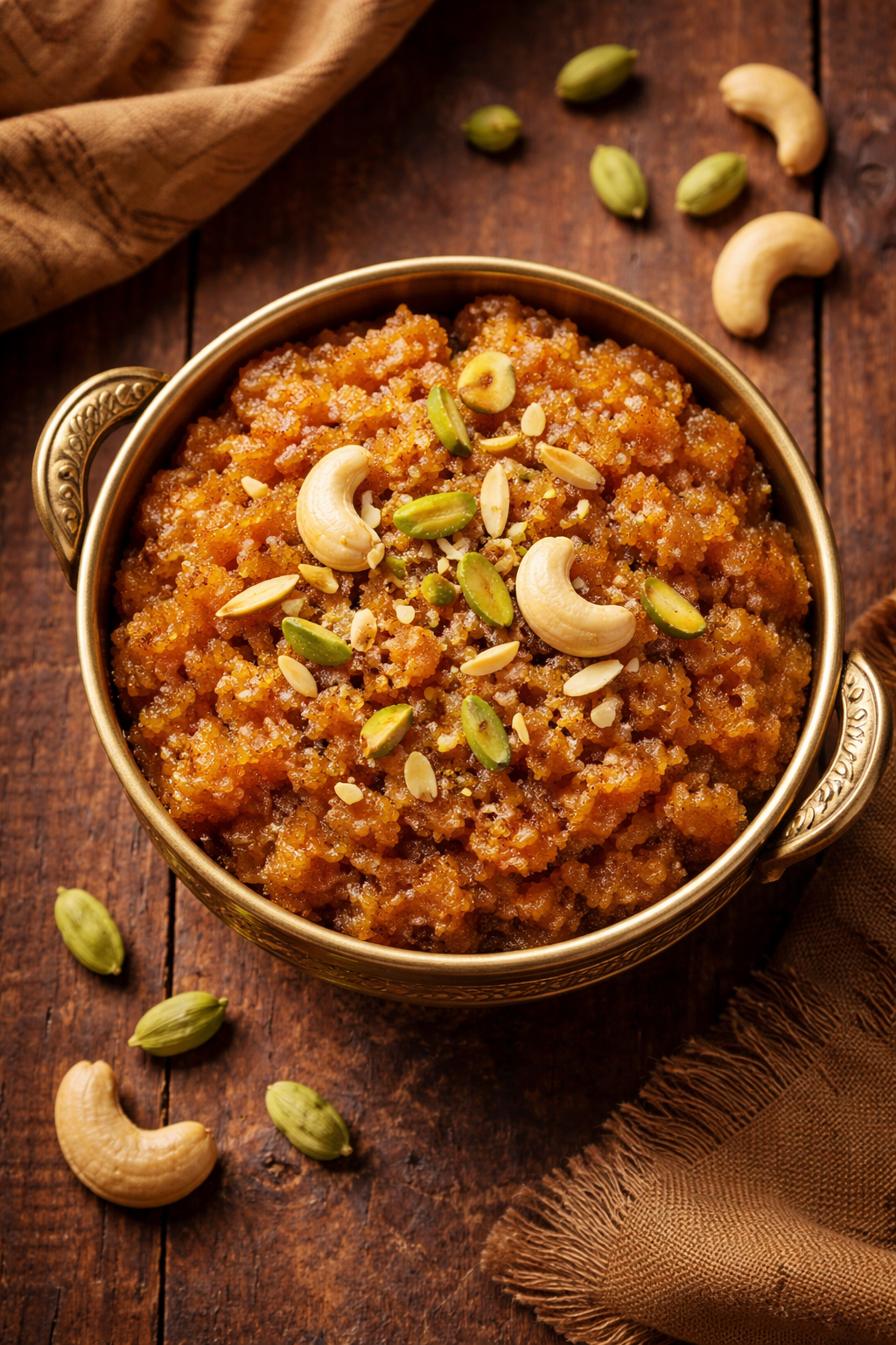 Finished halwa in bowl