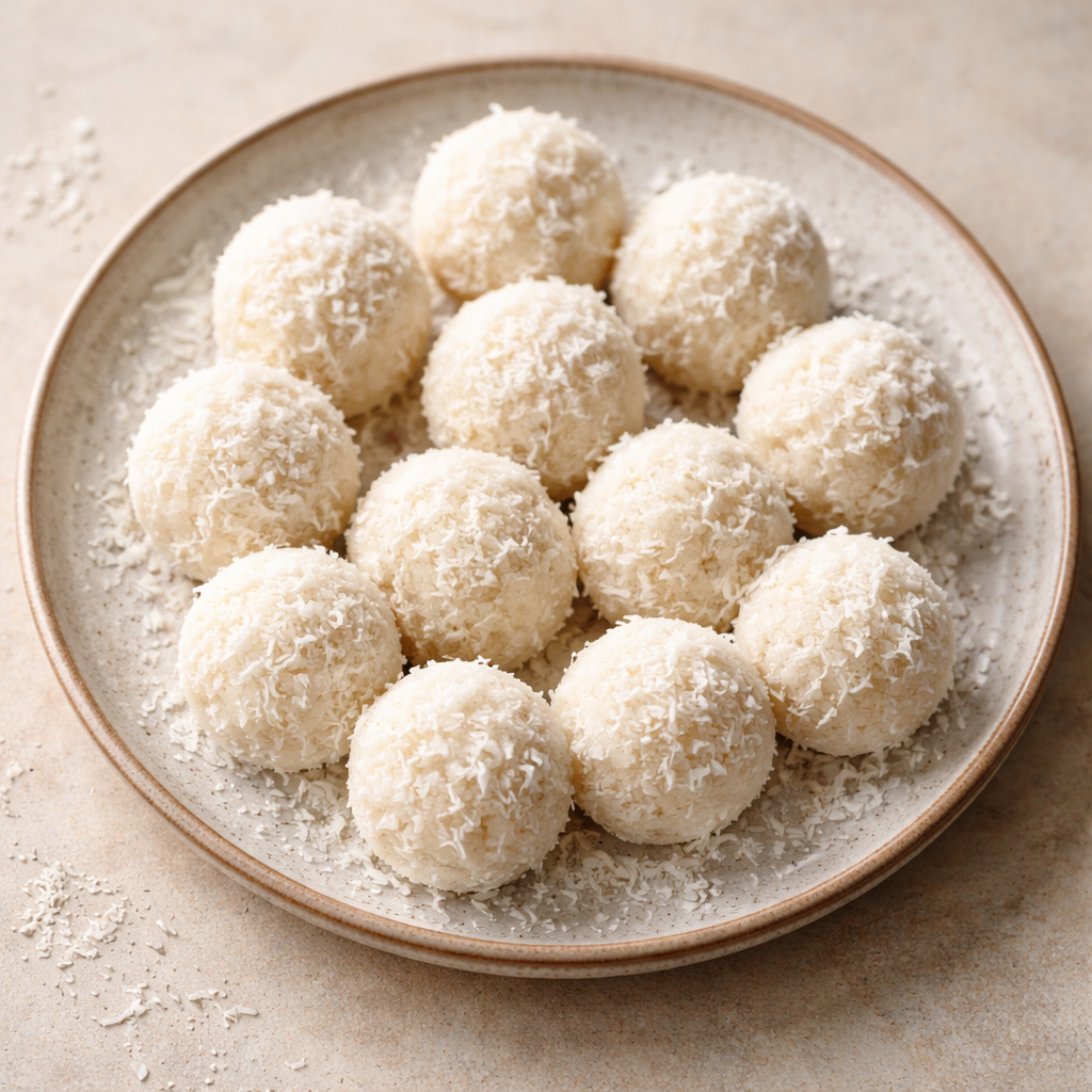 Gulkand Coconut Ladoo - Rose-Kissed Coconut Bliss
