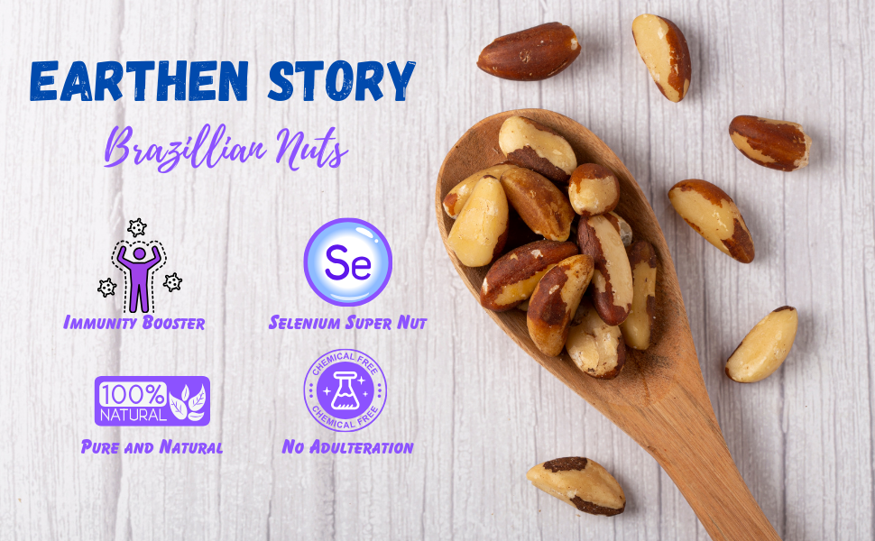 Premium Brazil Nuts, Whole Kernels, 250g