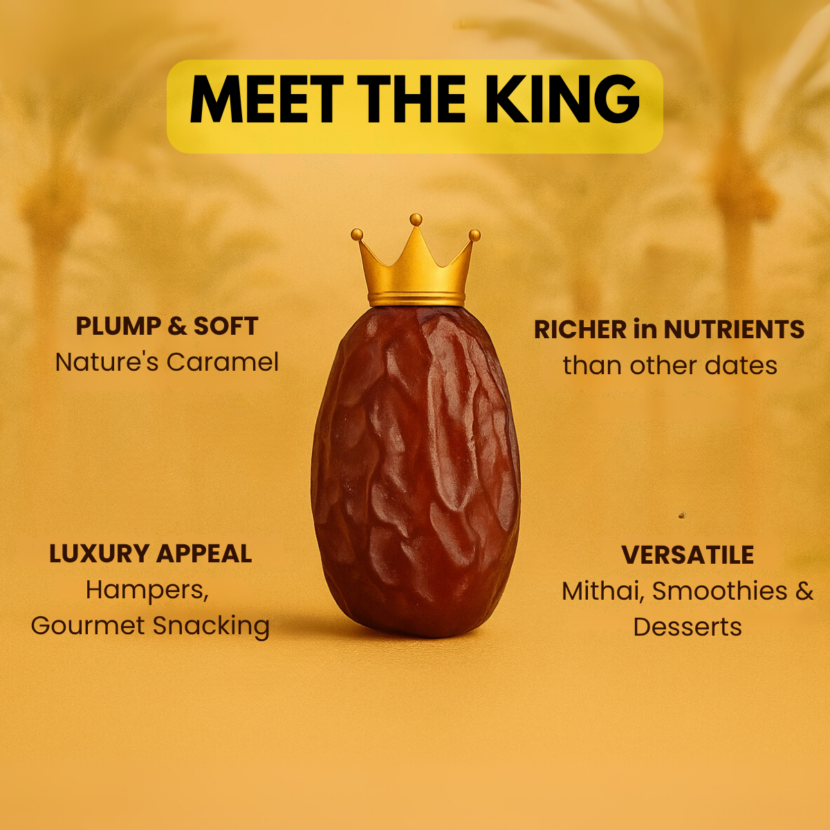 Premium Medjool Dates, 500g