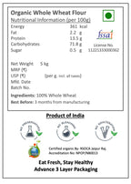 Organic Whole wheat  Atta/Flour