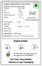 Organic Ragi  Atta/ Flour