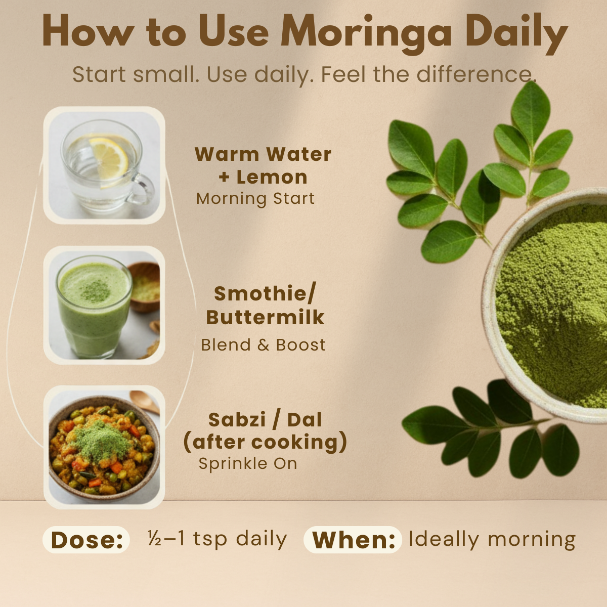 Certified Organic Moringa Powder (200g)