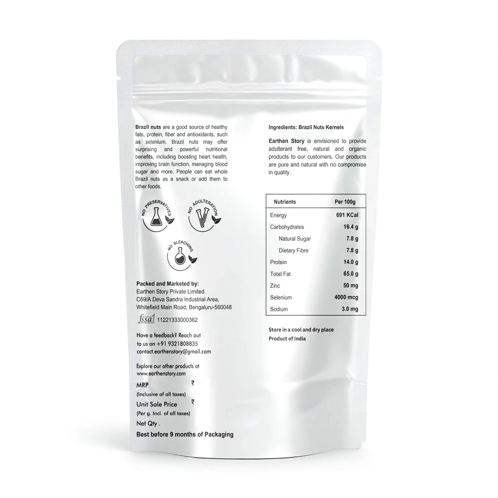 Premium Brazil Nuts, Whole Kernels, 200g