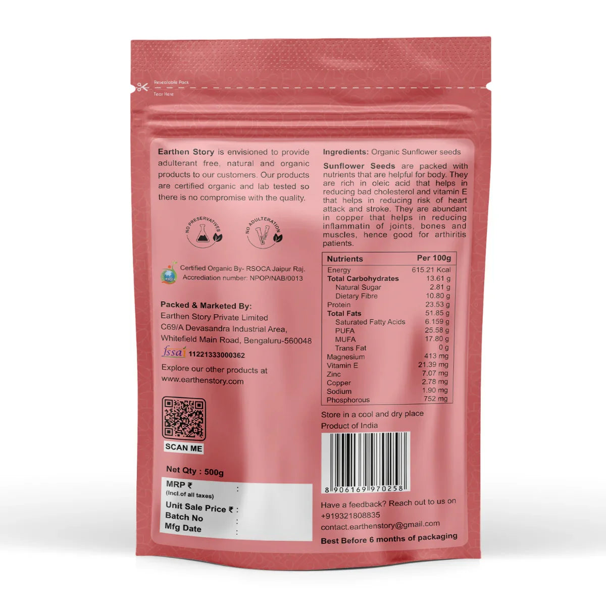 Organic Sunflower seeds