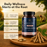 Earthen Story Organic Ashwagandha Tablets 120 Tablets - certifications and lab testing