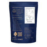 Organic Barley Whole Grain Flour back packaging showing nutritional information, ingredients, certifications, and brand details