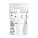 Earthen Story Brazil Nuts Kernels pouch back label with nutrition facts, ingredients, and product information