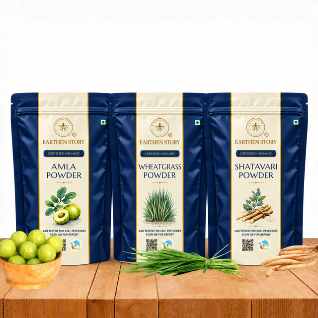 Earthen Story Daily Greens & Vitality Bundle - front of pack