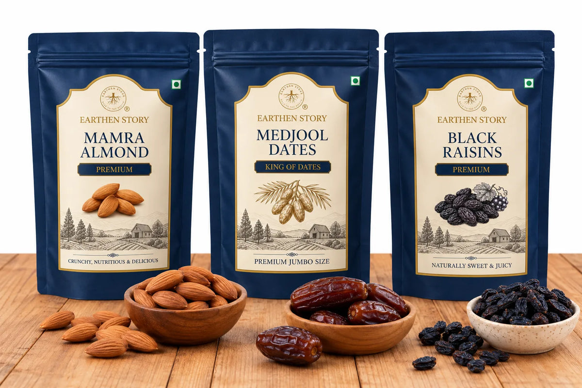 Earthen Story Dry Fruits Essentials Bundle - front of pack