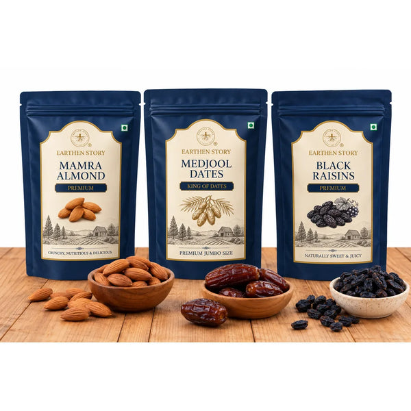 Earthen Story Dry Fruits Essentials Bundle - front of pack