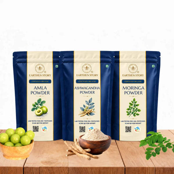 Earthen Story Herbal Wellness Starter Bundle - front of pack
