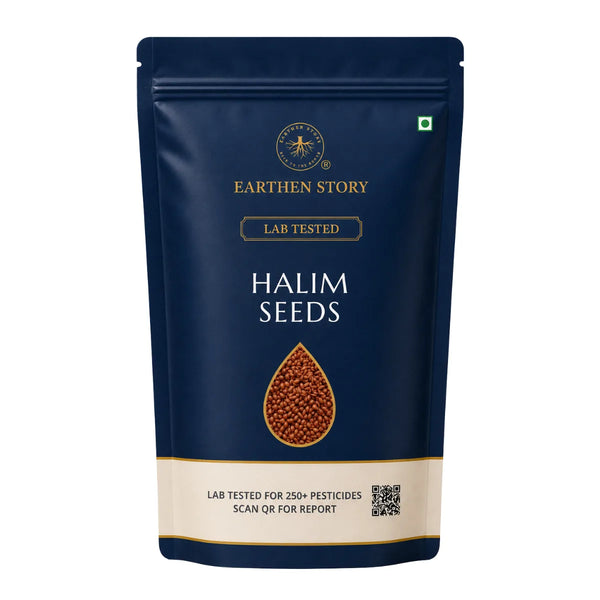 Earthen Story Halim Seeds - front of pack