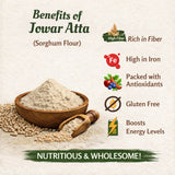 Jowar Atta sorghum flour benefits including high fiber, iron, antioxidants, gluten-free and energy boost
