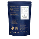 Earthen Story Organic Jowar Whole Grain Flour back packaging with nutritional info and certifications