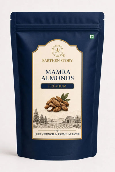 Earthen Story Mamra Almonds - front of pack