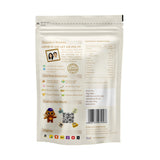 Earthen Story Medjool Dates pouch back with nutritional info, ingredients, and brand promise details