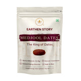 Earthen Story Medjool Dates packaging front - The King of Dates in resealable pouch