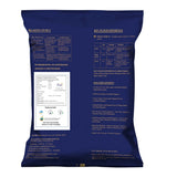 Earthen Story organic Knapli wheat flour pouch back panel with nutritional information, certifications, and product details