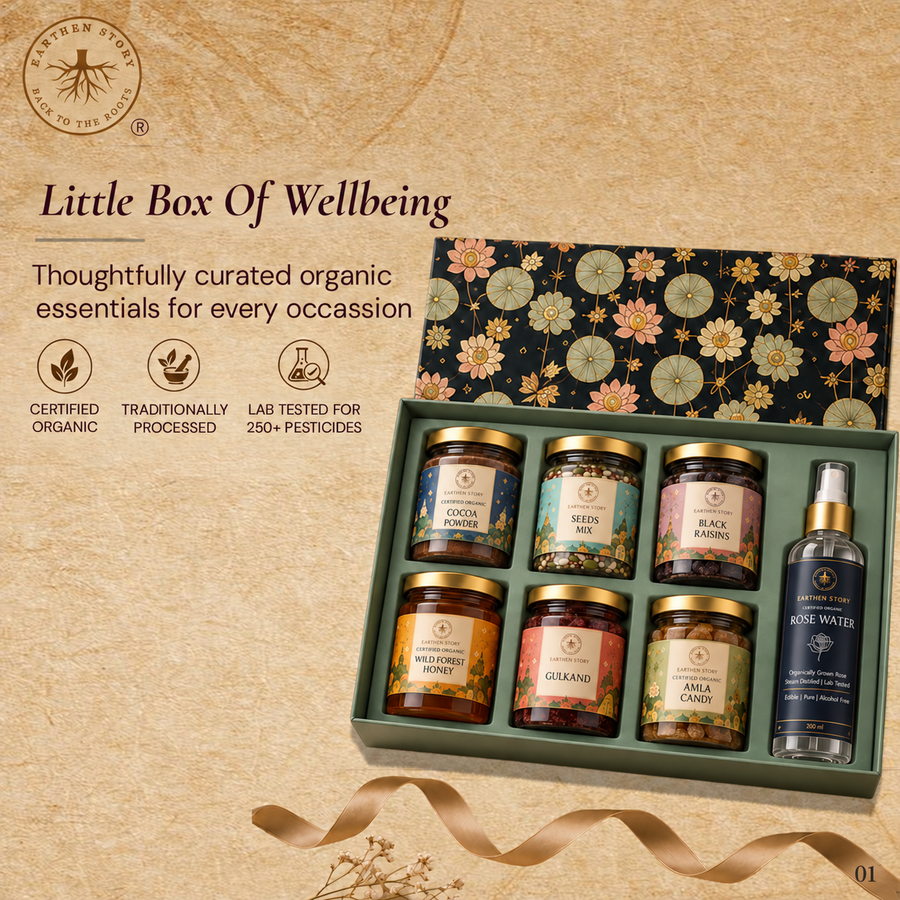 Earthen Story Premium Organic Wellness Gift Box 7 Artisanal Delights