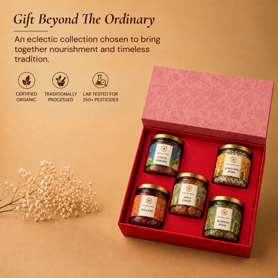 Premium Organic Seeds & Wellness Gift Box – 5 Organic & Artisanal Treats