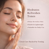 Rose Water face toner mist that hydrates refreshes and tones skin