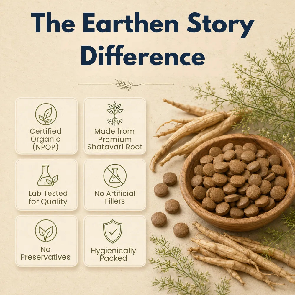 Earthen Story Organic Shatavari Tablets 120 Tablets - how to use