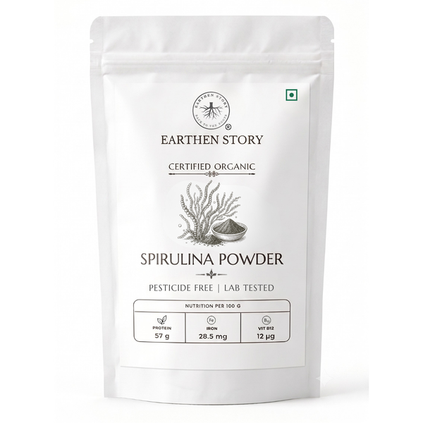 Earthen Story Organic Spirulina Powder 100g front packshot