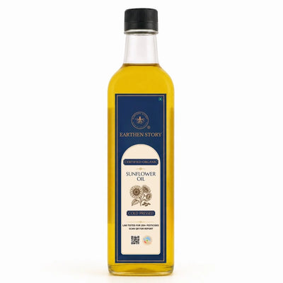 Earthen Story Cold Pressed Sunflower Oil - front of pack