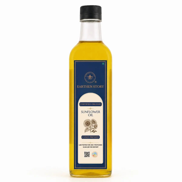 Earthen Story Cold Pressed Sunflower Oil - front of pack
