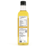 Earthen Story organic cold pressed sunflower oil bottle back label with nutrition facts and product information