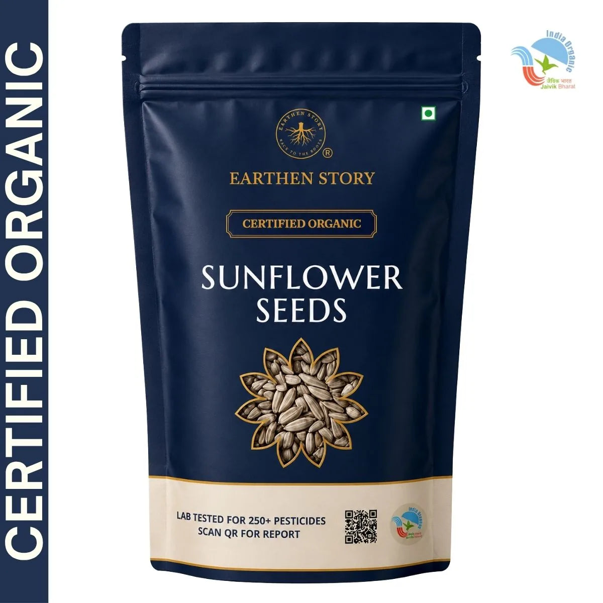Earthen Story Organic Sunflower Seeds - front of pack