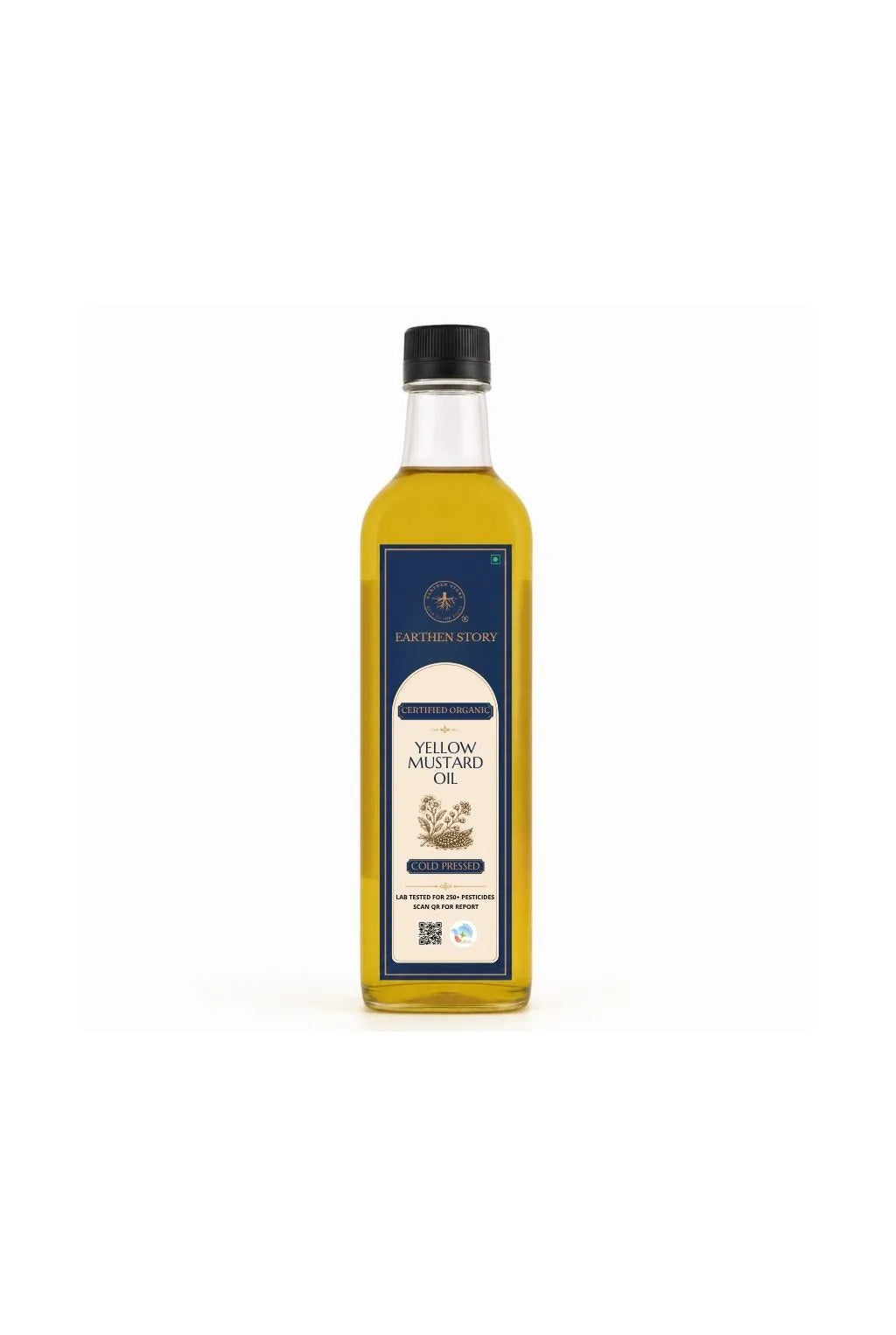 Earthen Story Cold Pressed Yellow Mustard Oil - front of pack