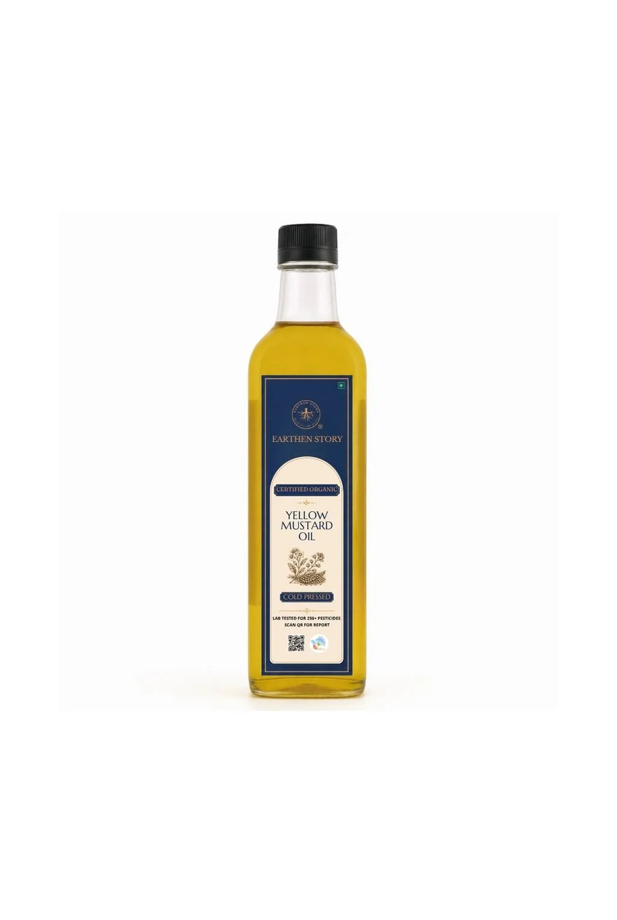 Earthen Story Cold Pressed Yellow Mustard Oil - front of pack