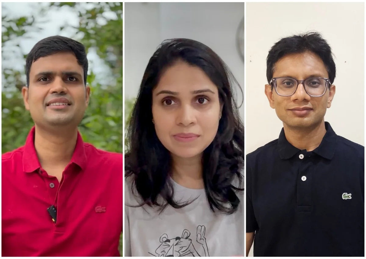 Ashish, Shashank and Shivangi - co-founders of Earthen Story