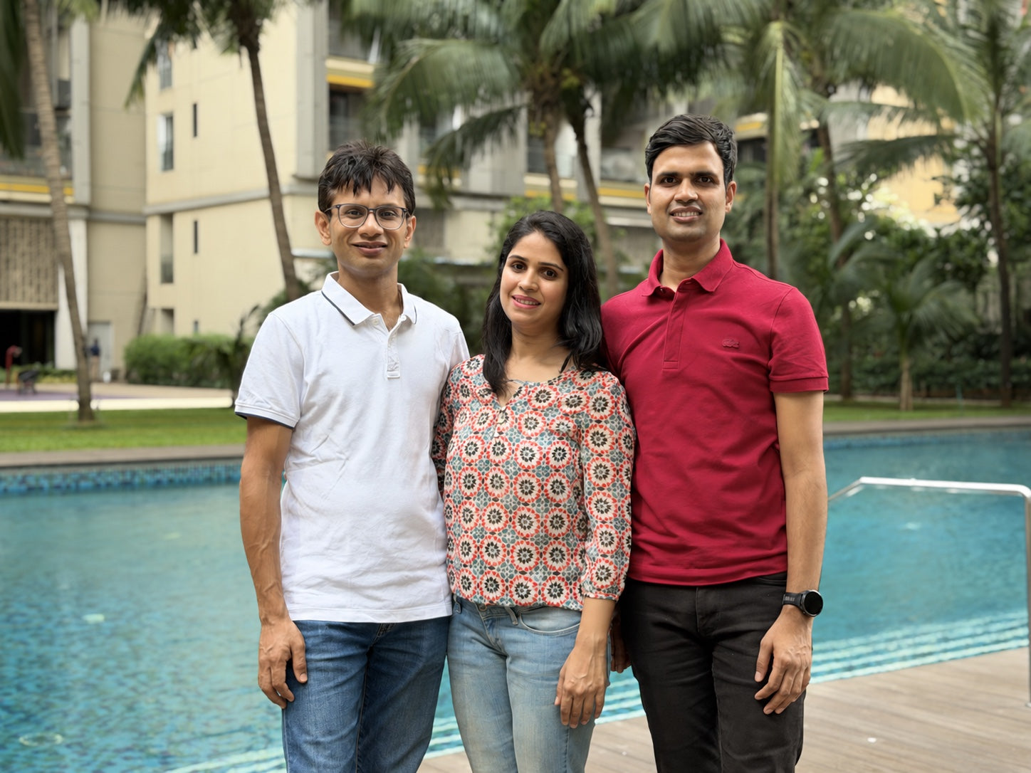Ashish, Shashank and Shivangi - co-founders of Earthen Story
